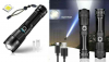 Rechargeable Zoom LED Flashlight USB Torch Light